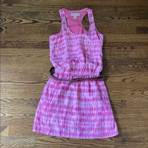 Michael Kors pink racerback silk dress Sz S